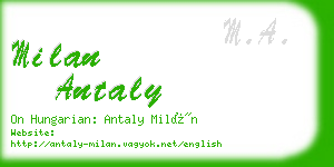 milan antaly business card